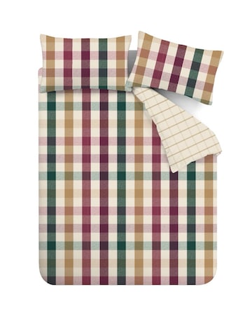 Catherine Lansfield Autumn Check Duvet Cover Set