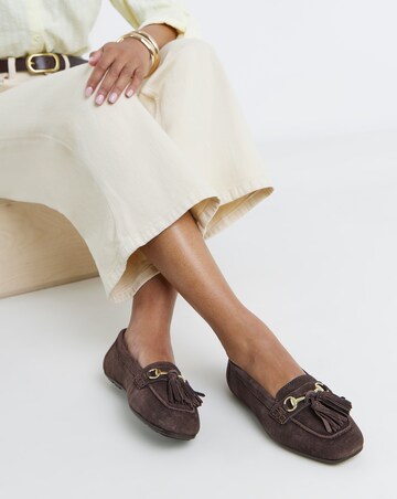 Heavenly Soles Prague Suede Diving Moccasin - Extra Wide Fit (EEE)