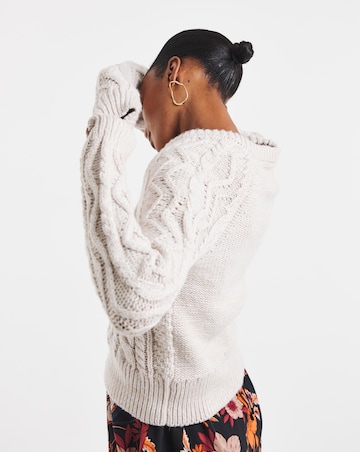 V-Neck Cable Jumper