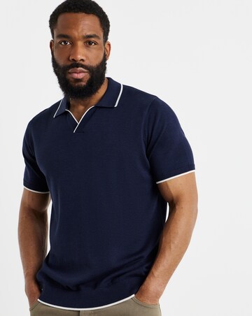 Tipped Knitted Short Sleeve Polo