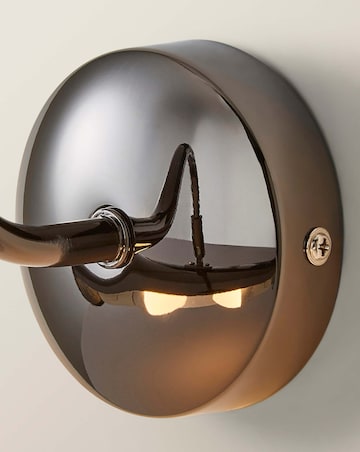 ValueLights Gemini Twin Picture Wall Light Black Chrome