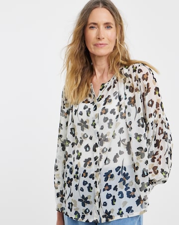 Printed Georgette Button Through Blouse