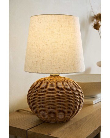 ValueLights Henrietta Natural Wicker Base Table Lamp