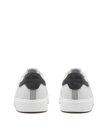 Clarks Code C Tie Leather Shoe - White