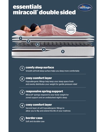 Silentnight Essentials Miracoil Quilted Double Sided Mattress