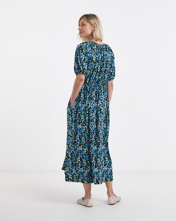 Soft Touch Waisted Midi Tea Dress
