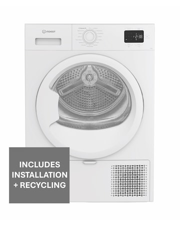 Indesit Heat Pump Tumble Dryer CYSD83DWWUK 8KG White + Installation