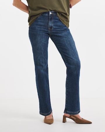 Mid Blue Authentic Straight Leg Jeans