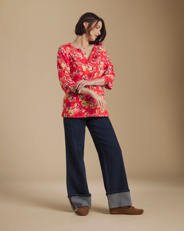 Julipa Cotton Notch Neck Pocket Tunic