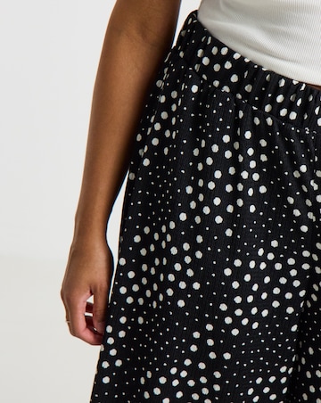 Simply Be Mono Spot Jersey Culotte