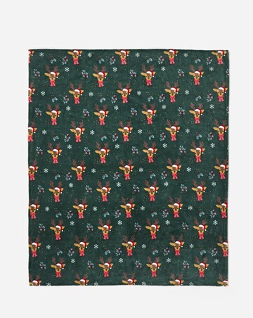 Christmas Reindeer Fleece Throw