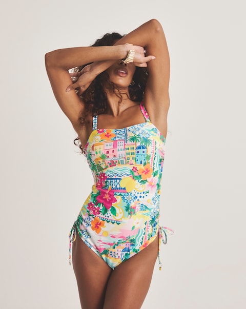 MAGISCULPT Medium Control Adjustable Bandeau Swimsuit