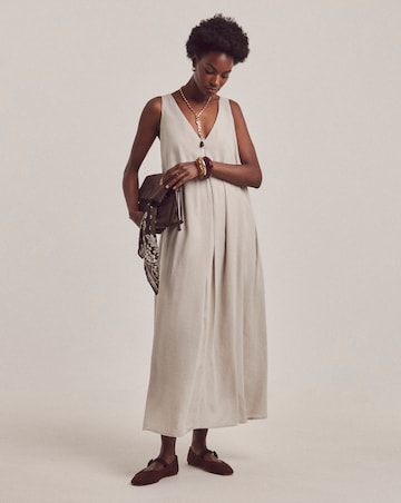 Anthology Linen Mix Pleat Dress