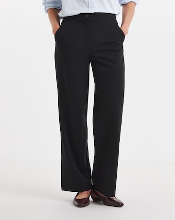 Black Ponte Straight Leg Trouser