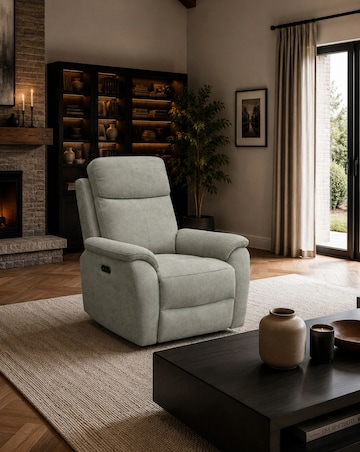 Aspire Kingsmere Fabric Power Recliner Armchair
