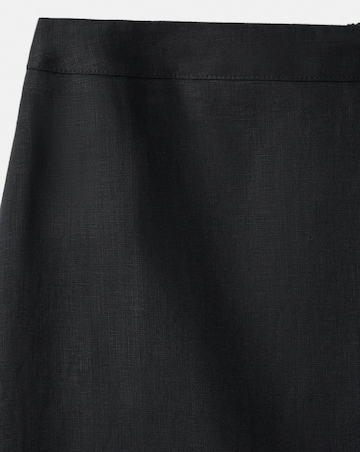 Mango Linen Midi Skirt