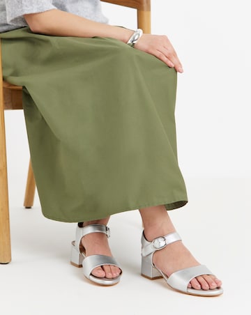 Robin Two Part Block Heel Sandals - Wide Fit (E)