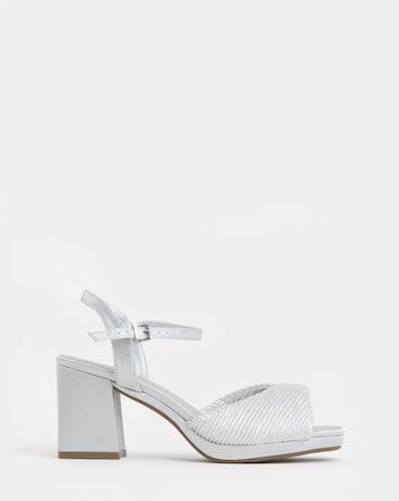 Eve Pleated Two Part Platform Heels - Wide Fit (E)