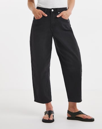 Washed Black Authentic Stretch Tapered Jeans