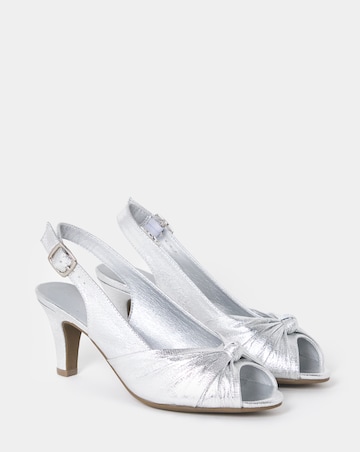 Daisy Knotted Peep Toe Heels - Wide Fit (E)