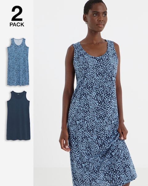 Pretty Secrets (2 Pack) Value Nighties Animal/Navy