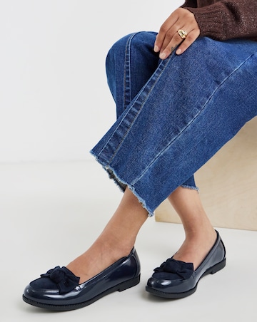 Kinzie Bow Detail Flat Shoes - Extra Wide Fit (EEE)