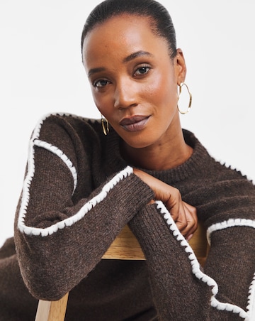 Contrast Whipstitch Jumper