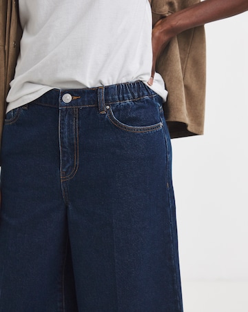 Dark Blue Authentic Denim Culotte Jean
