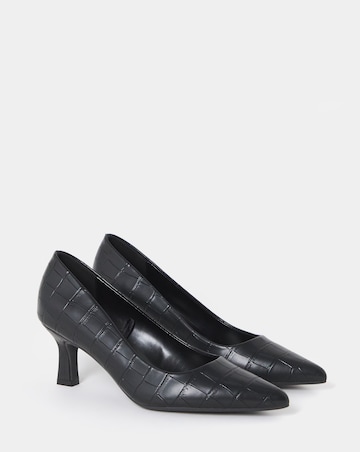 Heavenly Soles Kirsten Pointed Toe Court Shoes - Extra Wide Fit (EEE)