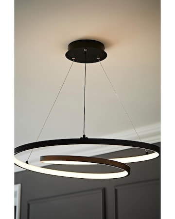 ValueLights Infinity Black Loop Integrated LED Ceiling Light