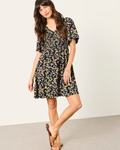 FatFace Emma Floral Jersey Dress