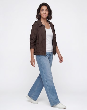 Chocolate Hooded Lightweight Rain Jacket