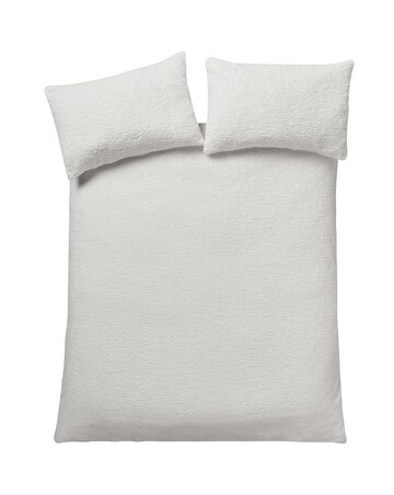 Catherine Lansfield Textured Wave Fur Duvet Cover Set