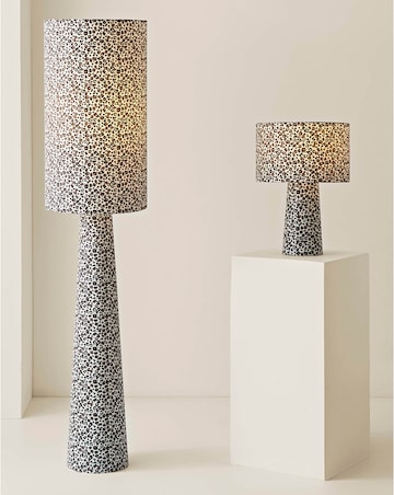 ValueLights Bertie Leopard Print Fabric Table Lamp