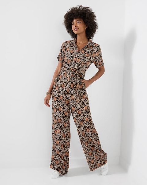 Joe Browns Petite Josie Short Sleeve Zip Front Jumpsuit