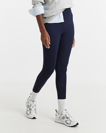 Navy Jersey High Waisted Leggings