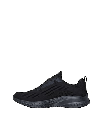 Skechers Black Workwear Squad Choas Trainers - Wide Fit (E)