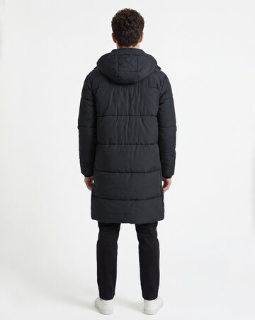 Black Longline Padded Coat