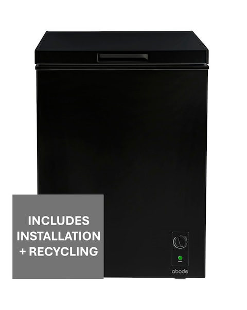 Abode A142CF0E1B Chest Freezer 142L Black + Install