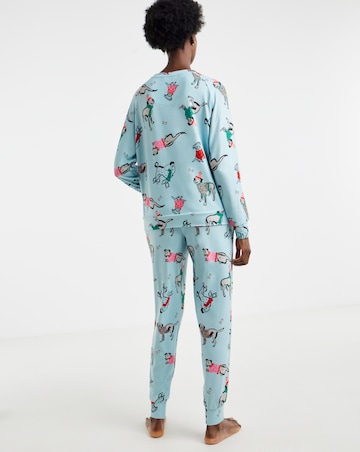 Pretty Secrets Supersoft Knit Dog Print Twosie
