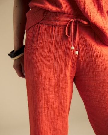 Julipa Cotton Cheesecloth Crop Trousers