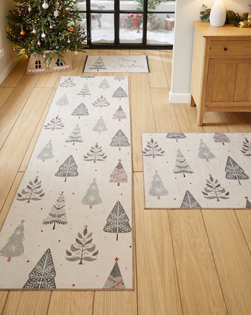 Christmas Trees Washable Runner