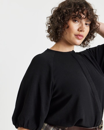 Simply Be Black Bubble Sleeve Top