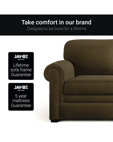 Jay-Be Heritage Cosy Chenille 2 Seater Sofa Bed with E-Pocket Mattress