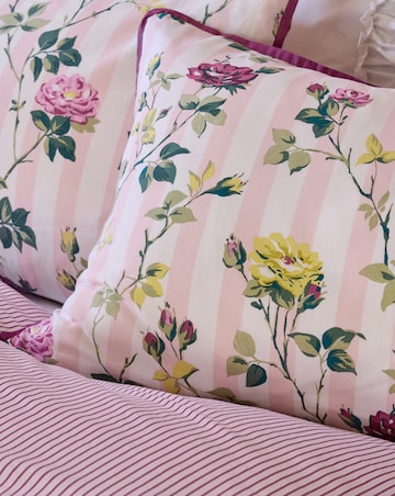 Cath Kidston Climbing Rose Stripe Duvet Cover Set