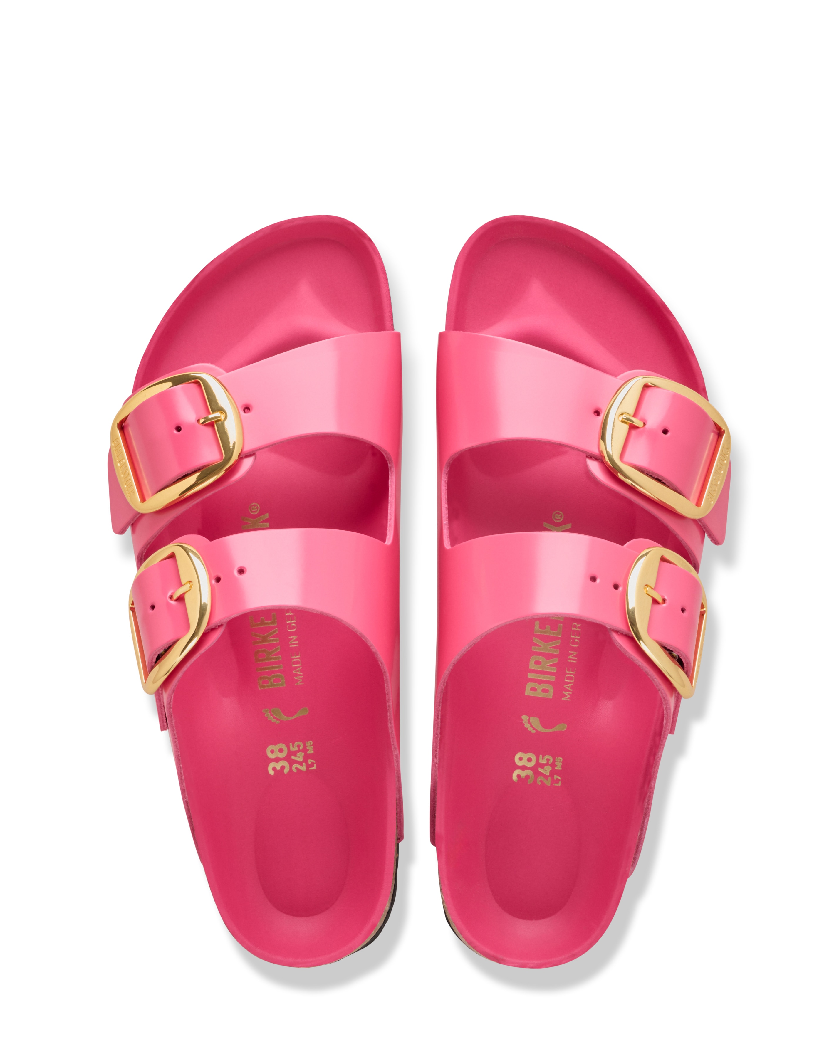 Birkenstock Arizona Fuchsia High Shine Big Buckle Sandals