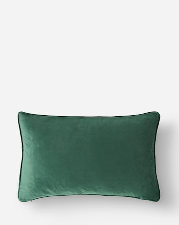 Festive Fringed Christmas Trees Embroidered Cushion