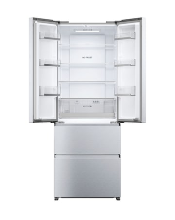 Haier HFR5719ENMG 70 FD Plain Door Refrigerator Silver + Install