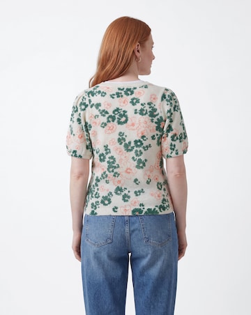 Printed Short Sleeve Jumper