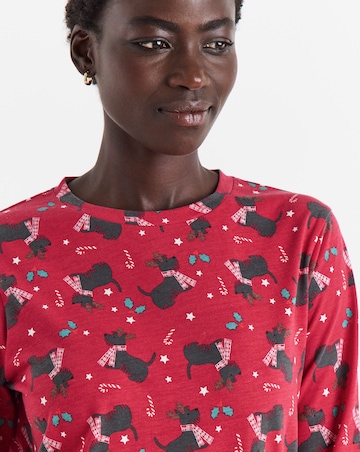 Pretty Secrets Christmas Scottie Dog Family Pyjamas - Womens